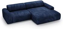 Kampinė sofa Polak Meble Passion, tamsiai mėlyna sp., kairinė, 285 x 178 cm x 70 cm