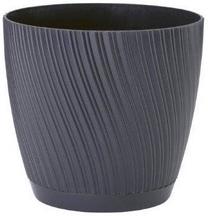 Gėlių vazonas Form Plastic Mika 130 10489416, polipropilenas (pp), Ø 13 cm, juoda sp.