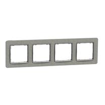 Четверная рамка Schneider Electric Sedna SDD390804, серый цв. 4 мест.