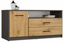Телевизионный шкаф Simplo 1D2S, антрацитовый цв., 109 см x 49 см x 53 см