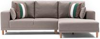 Kampinė sofa Hanah Home Franz 825BLC1392, kreminė sp., dešininė, 167 x 235 cm x 87 cm