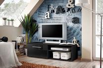 TV staliukas ASM Bono I, juodas, 120 cm x 45 cm x 35 cm