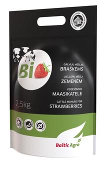 Galvijų mėšlas braškėms Baltic Agro, granuliuotos, 2.5 kg