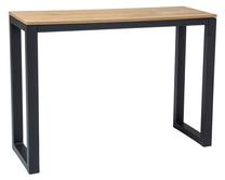 Baro stalas Umberto K, ąžuolo sp./juoda sp., 120 cm x 34 cm x 85 cm