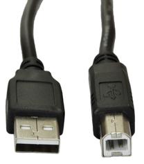 Vads Akyga USB 2.0 A male, USB 2.0 B male, 5 m, melna krās.