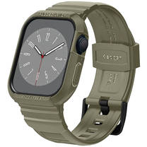 Dirželis Spigen, Rugged Armor Pro Apple Watch 4/5/6/7/SE 44/45mm, žalia sp.
