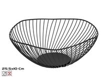 Puu- ja juurviljakorv Kitchen&GO, metall, 25.5 cm x 25.5 cm, must v.
