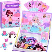 Магнитная книга-пазл Color Day Girls Costume, многоцветный, 51 шт.