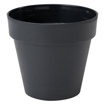 Gėlių vazonas Form Plastic Ibiza Soft Mat 4150, plastikinis, Ø 22 cm, juoda sp.