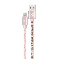 Kabelis Tellur Graffiti, Lightning/USB, 100 cm, rozā krās.