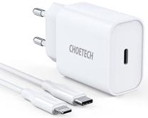 Telefono įkroviklis Choetech Q5004-V2-EU-CLWH, USB-C, 120 cm, balta sp., 20 W