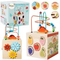 Развивающий кубик, сортировщик форм Lean Toys Fun Intelligence, 30 см, многоцветный