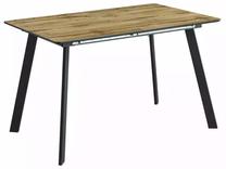 Valgomojo stalas išskleidžiamas Bari, ąžuolo sp./juoda sp., 120 - 160 cm x 80 cm x 76 cm