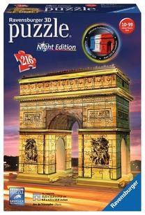 3D dėlionė Ravensburger uzzle Arc de Triomphe 12522, 22 cm x 12 cm, 216 vnt., įvairių spalvų