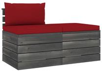 Āra mēbeļu komplekts VLX Garden Pallet Lounge Set, sarkans krās./brūns krās., 1-2 sēdvietas
