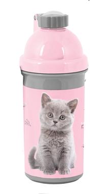 Ūdens pudele Paso Cat PP24CT-3021, rozā krās., plastmasa, 0.55 l