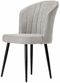 Kėdžių rinkinys Kalune Design Rubi 107BCK1174, matinė, juoda sp./šviesiai pilka sp., 42 cm x 52 cm x 85 cm, 2 vnt.