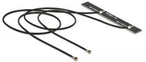 Антенна Delock WLAN Twin Antenna, 25 см, 61.60 x 1.6 мм, черный цв.