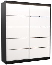 Spinta ADRK Spectra 180 LED, balta sp./juoda sp., 58 cm x 180 cm x 215 cm