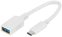 Vads Vivanco USB Type-C to USB 3.0 45284 USB Type-C male, USB 3.0 A female, 0.1 m, balta krās.