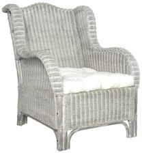 Lauko krėslas VLX Natural Rattan 325464, kreminė sp./pilka sp., 82 cm x 66 cm x 92 cm