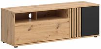 Televizoriaus spintelė Vabres, rudas/juodas, 135.5 cm x 40 cm x 46.5 cm