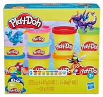 Veidošanas pasta Hasbro Play-Doh Colorful Compound 9 Packs, (krāsa/dizains tiek izvēlēts nejauši), 425 g