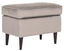 Pufas Modern Ron Velvet, šviesiai ruda sp., 60 cm x 40 cm x 44 cm