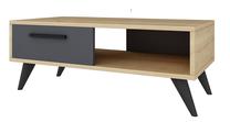 Kavos staliukas Kalune Design Melisa, antracito sp./ąžuolo sp., 90 cm x 45 cm x 35 cm