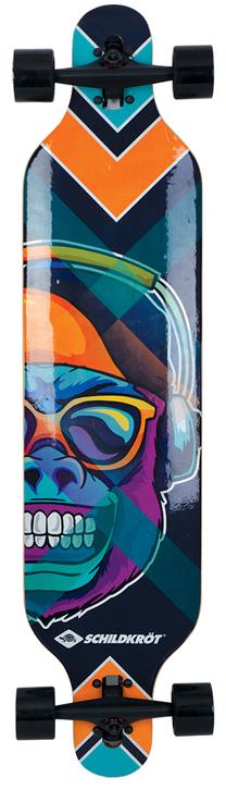 Скейтборд Schildkrot Longboard Freeride 41" Cool Chimp, многоцветный