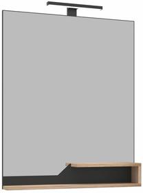Veidrodis Kalune Design Galia 80-861, su apšvietimu, kabinamas, 80 cm x 100 cm, ąžuolo sp.