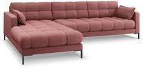 Kampinė sofa Micadoni Home Mamaia MIC_LC_78_F1_MAMAIA2, rožinė sp., kairinė, 293 x 185 cm x 75 cm