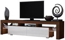 ТВ стол Pro Meble Milano 200, белый цв./ореховый цв., 200 см x 35 см x 45 см