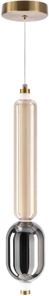 Светильник потолочный Candellux Lighting Kelly 31-54517, LED, 2700 °К, 1 x 8 Вт, серый цв./янтарный цв. / золотой цв.