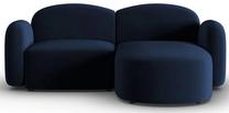 Kampinė sofa Micadoni Home Blair Velvet, tamsiai mėlyna sp., dešininė, 194 x 155 cm x 80 cm