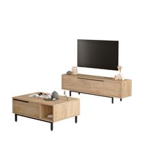 Svetainės baldų komplektas Kalune Design ON19-S, vidaus, ąžuolo sp.