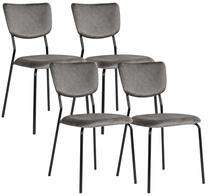 Набор стульев ModernHome KJC-4-DG, матовый, серый цв., 53 см x 46 см x 83 см, 4 шт.