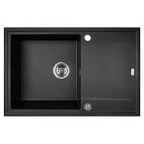 Virtuves izlietne Laveo Megalo SBE_711T, Black, granīts, 78 cm x 50 cm x 17 cm, melna krās.