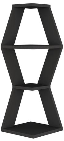 Sieninė lentyna Kalune Design Sablor Corner, antracito sp., 86 cm x 30 cm x 30 cm