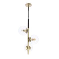 Светильник навесной Candellux Lighting Duo 33-48578, E14, 3 x 15 Вт, прозрачный цв. / золотой цв., 15 x 15 cm