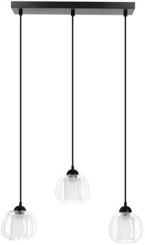 Lampa griesti Candellux Lighting Valeria 33-58225, E27, 3 x 40 W, caurspīdīga krās. / melna krās.