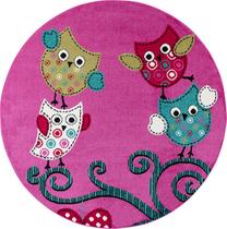 Ковер комнатные Ayyildiz Kids Owls, многоцветный/фиолетовый цв., 120 см x 120 см