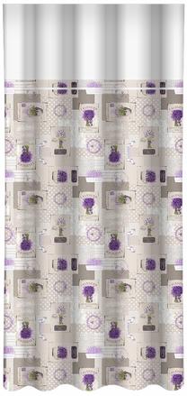 Naktinė užuolaida ZMP-099, balta sp./smėlio sp./violetinė sp., 160 cm x 250 cm