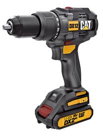 Smūginis gręžtuvas su akumuliatoriumi Cat DX12, 18 V, 2 Ah