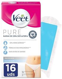 Depiliacinės juostelės Veet Pure, 16 vnt.