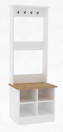 Drabužių kabykla Kalune Design Mare, 175 cm, ąžuolo sp./balta sp.