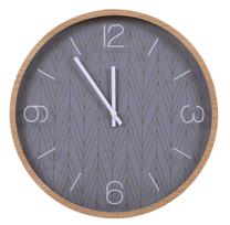 Sienas kvarca pulkstenis Techno Line Nature Wood Elegant Loft, brūna krās./pelēka krās., 33 cm x 33 cm