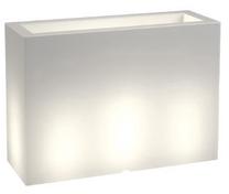 Puķu pods Monumo Lungo Grande Light, polietilēns, 85 cm x 35 cm, balta krās.