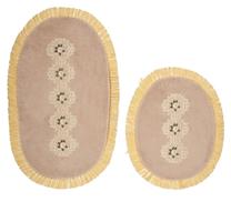 Vonios kilimėlių rinkinys Foutastic Bathmat Set 394ANR1498, šviesiai ruda sp., 115 cm x 65 cm