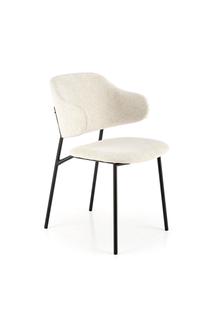 Valgomojo kėdė Domoletti Modern K497, juoda sp./kreminė sp., 52 cm x 62 cm x 82 cm
